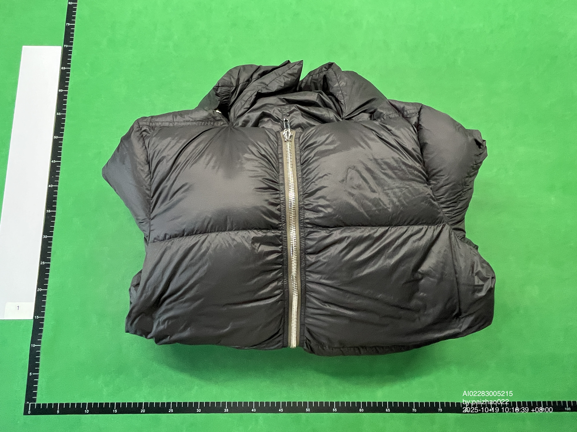 粉红大象FHDX暗黑RickOwens风格短款宽松大领羽绒服面包服ins同款白鹅绒 QC