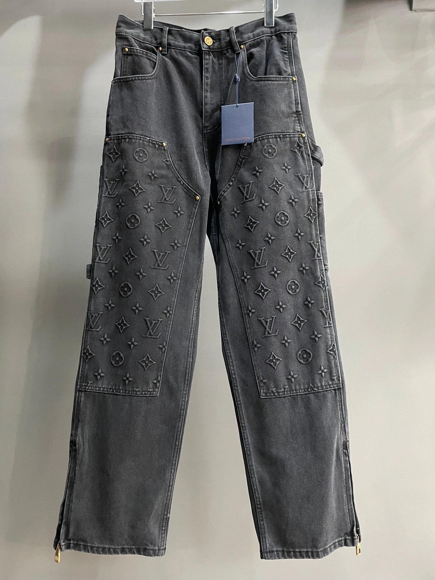 Louis Vuitton Monogram Embossed Jeans