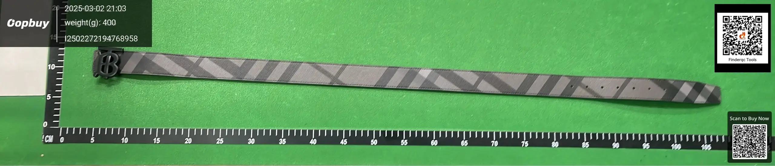 Burberry Nova Check Belt Grey
