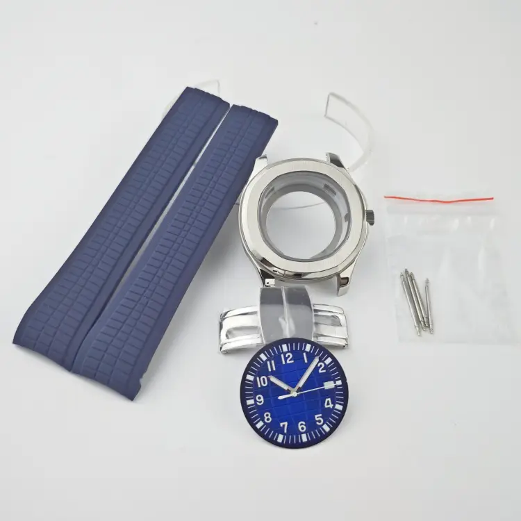 Nh35 Watch Case Grenade Mechanical Watch Case Set Pp Tape Modified Green Luminous Dial Mechanical Watch Accessories 41mm