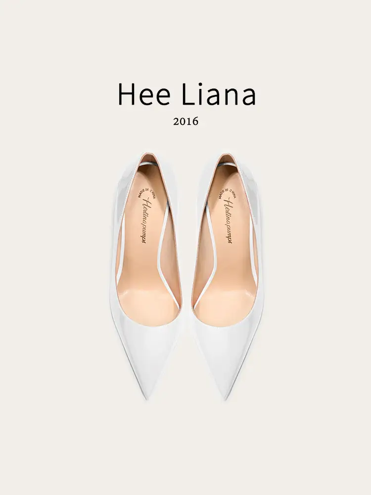 Patent Leather Red Bottom High Heels Women Thin Heel Pointed Toe Flats 2024 New arrival Elegance White Wedding Shoes Heeled Bride Flats