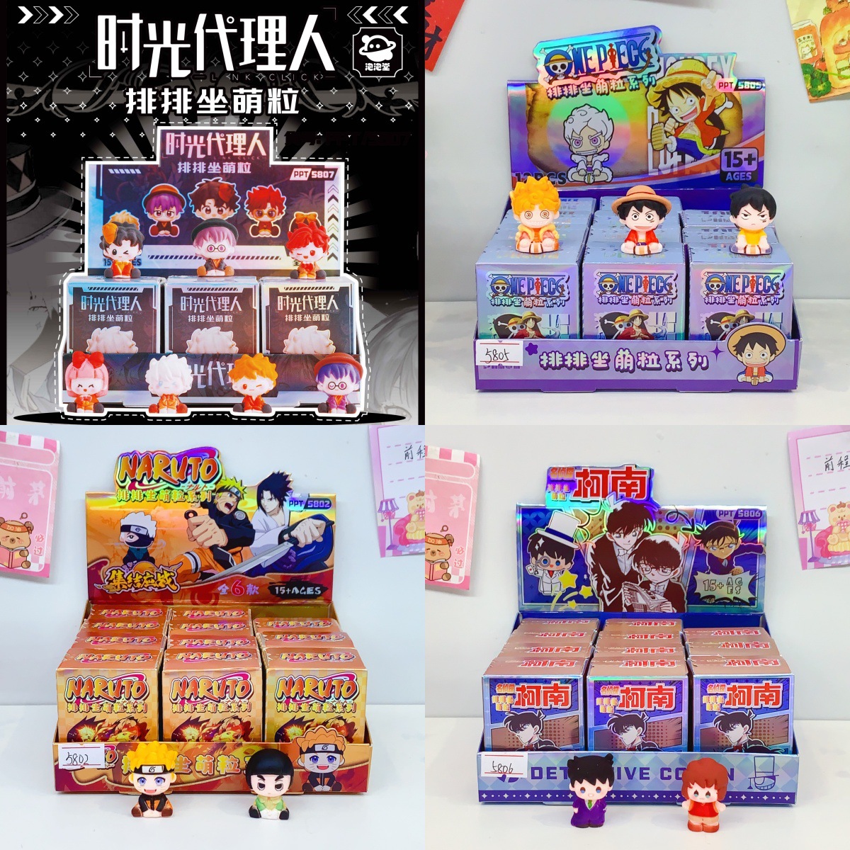 New One Piece Cute Blind Box Figures Luffy Zoro Nami Trendy Collectible Toys Desktop Anime Ornaments