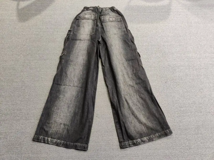 SUBHUMAN Dark Wash Wide Leg Denim Pants