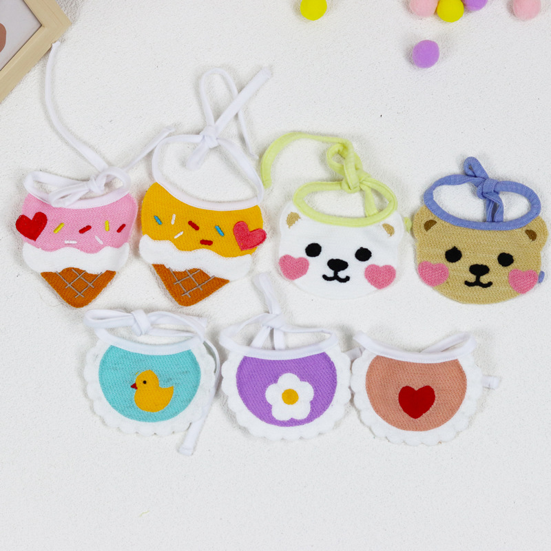 Pet Dog Saliva Towel Cat Scarf Scarf Teddy Bib Saliva Towel Kitten Small Dog Triangle Towel Wholesale