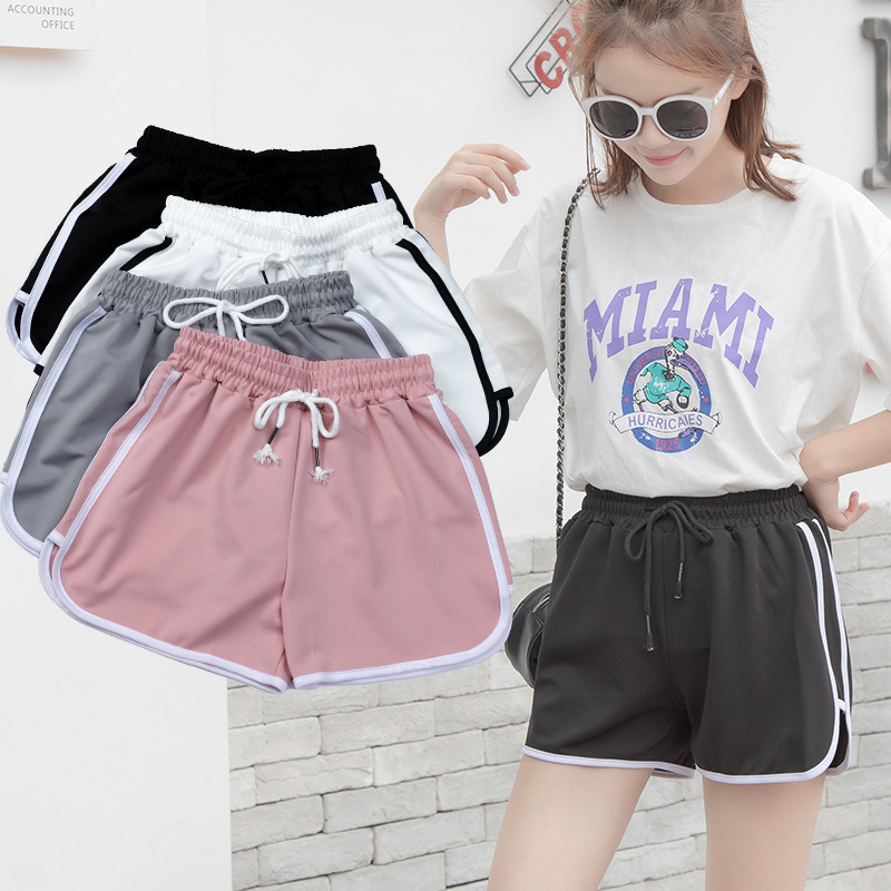 Women's Summer Casual Loose Straight Sports Shorts High-Waisted Slimming Anti-Exposure Three-Point Yoga Shorts