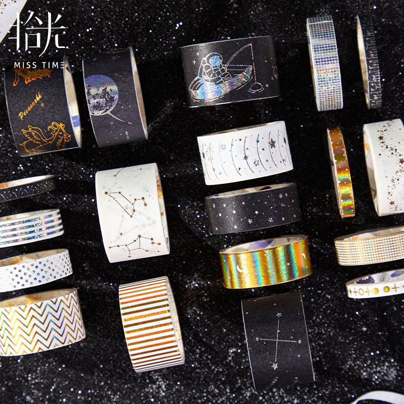 Light-picking bronzing suit tape universe fantasy series hand account collage retro European decoration 20 involved in 2
