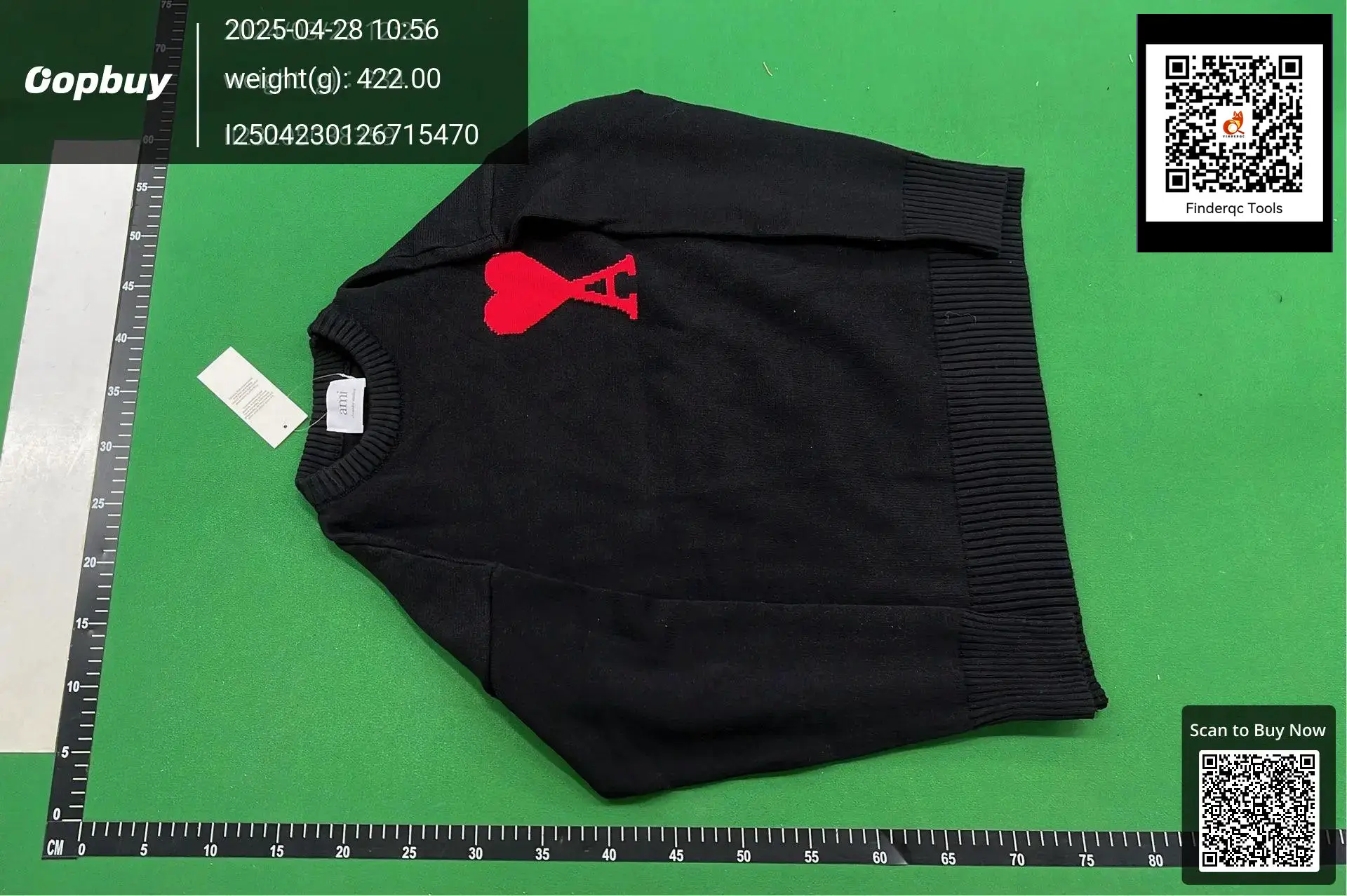 AMI Paris Ami de Coeur Sweater Black