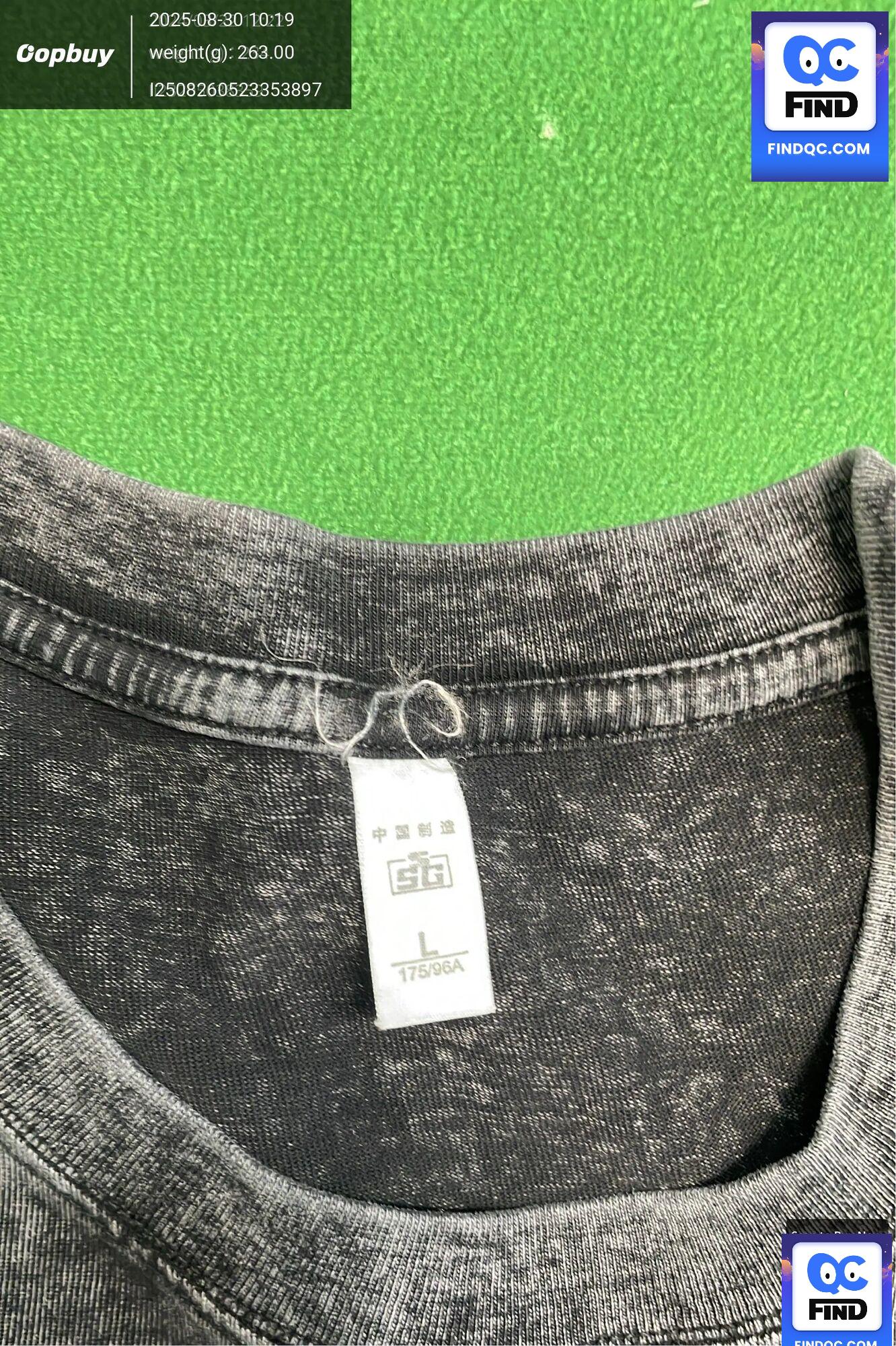 Youngla American Trendy Brand Men's T-Shirt Heavyweight Pure Cotton Washed Distressed Printed Casual Round Neck Short-Sleeved Top QC