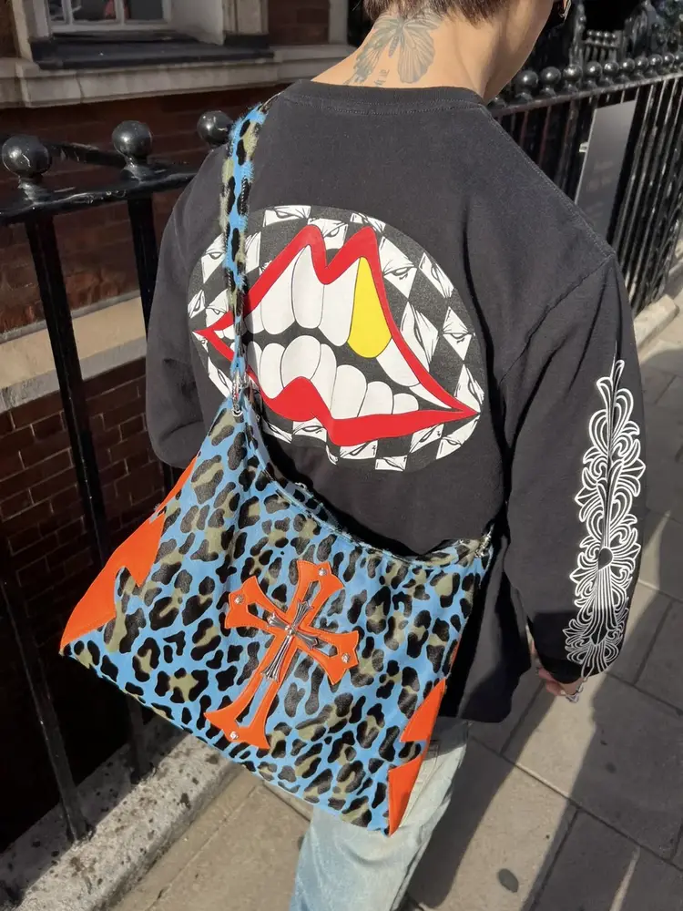 Chrome Hearts Leopard Print Cross Bag