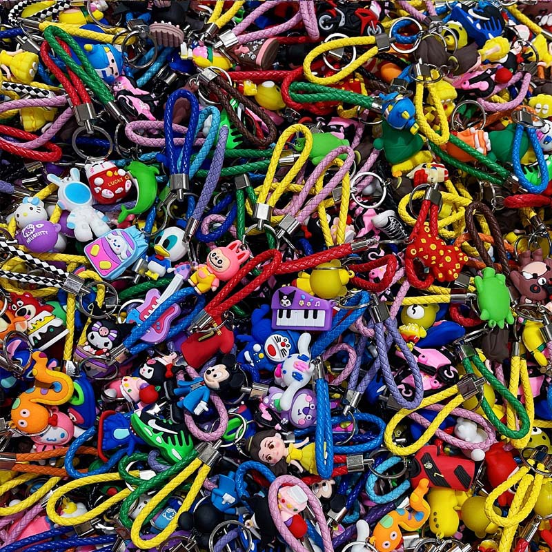 Cartoon Pvc Soft Rubber Keychain Backpack Pendant Gift Cute 3D Trendy Toy Car Decoration Wholesale