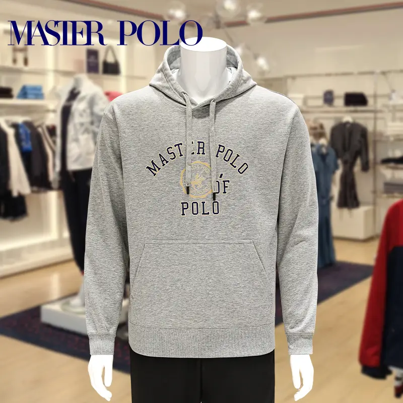 American Paul 2025 Spring & Fall New arrival Loose American Print Hooded Sweatshirt Men's Middle-Aged Casual Retro Pullover