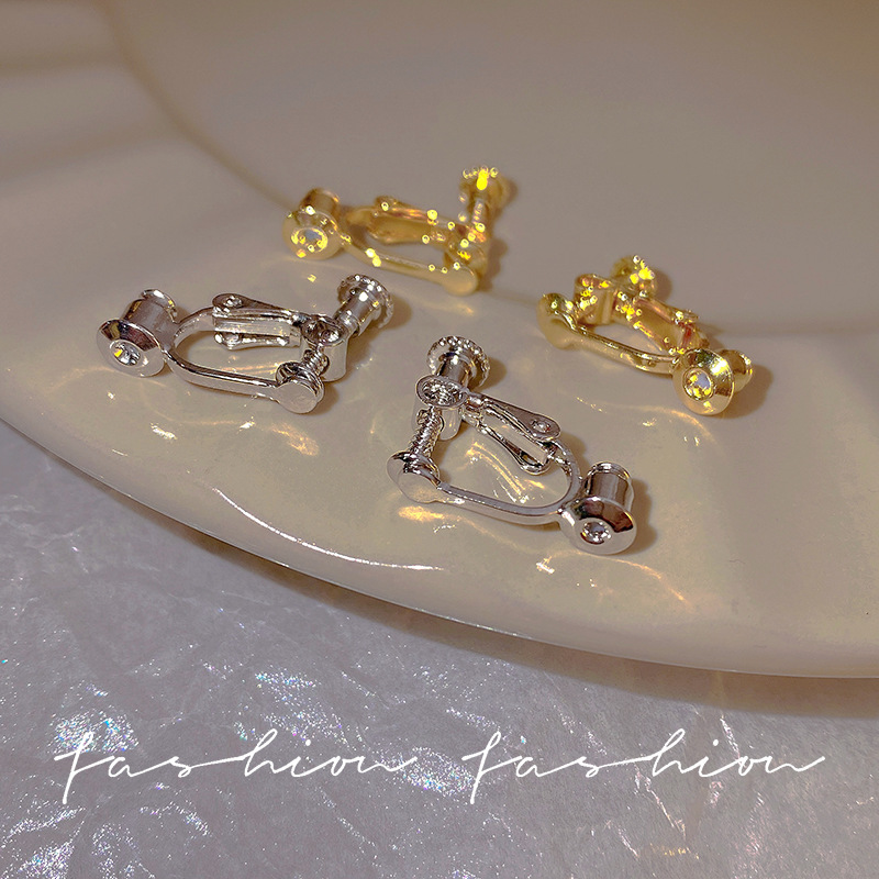 Ear clip converter non-pierced ear pin ear studs ear clip spiral diy jewelry simple Net red style jewelry accessories