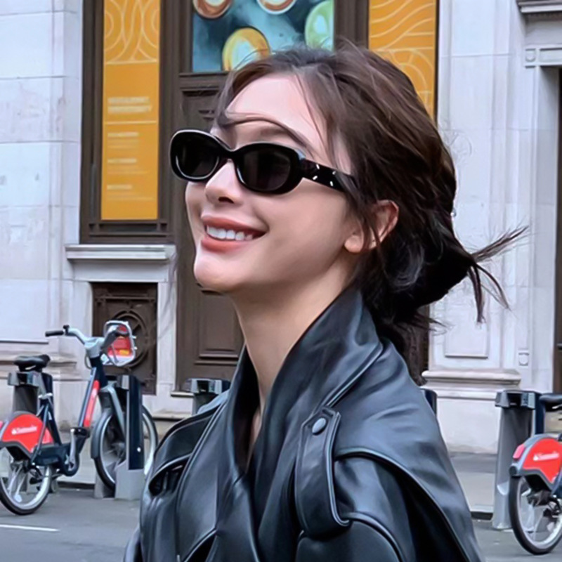 Korean style new Mengling same style GM cat eye sunglasses high-grade women's trendy hot girl glasses retro sunglasses for men