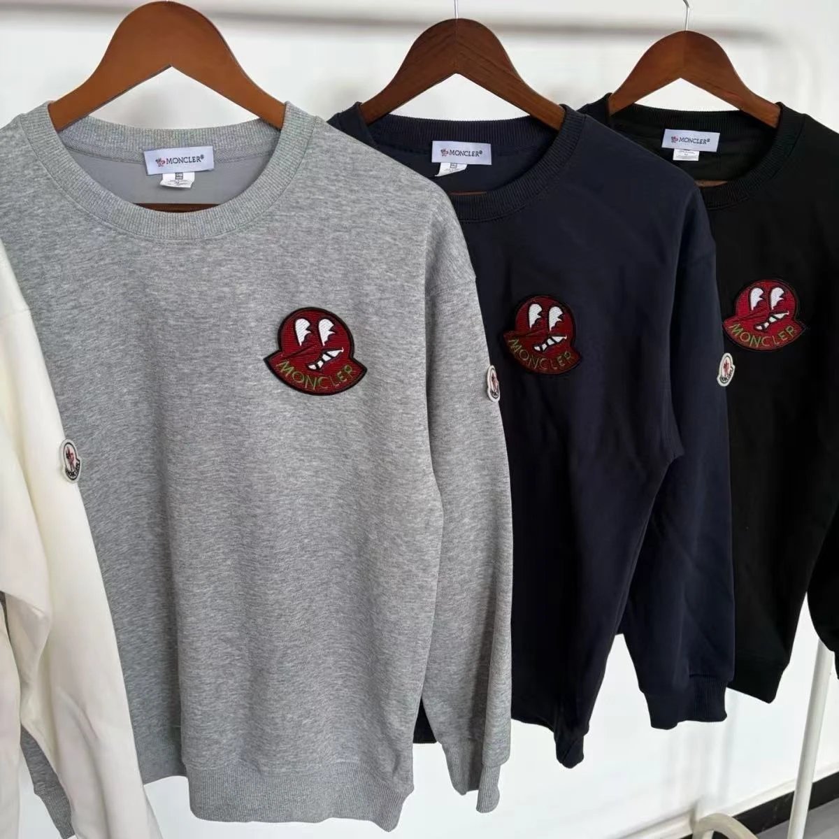 Moncler Ghost Face Logo Sweatshirt