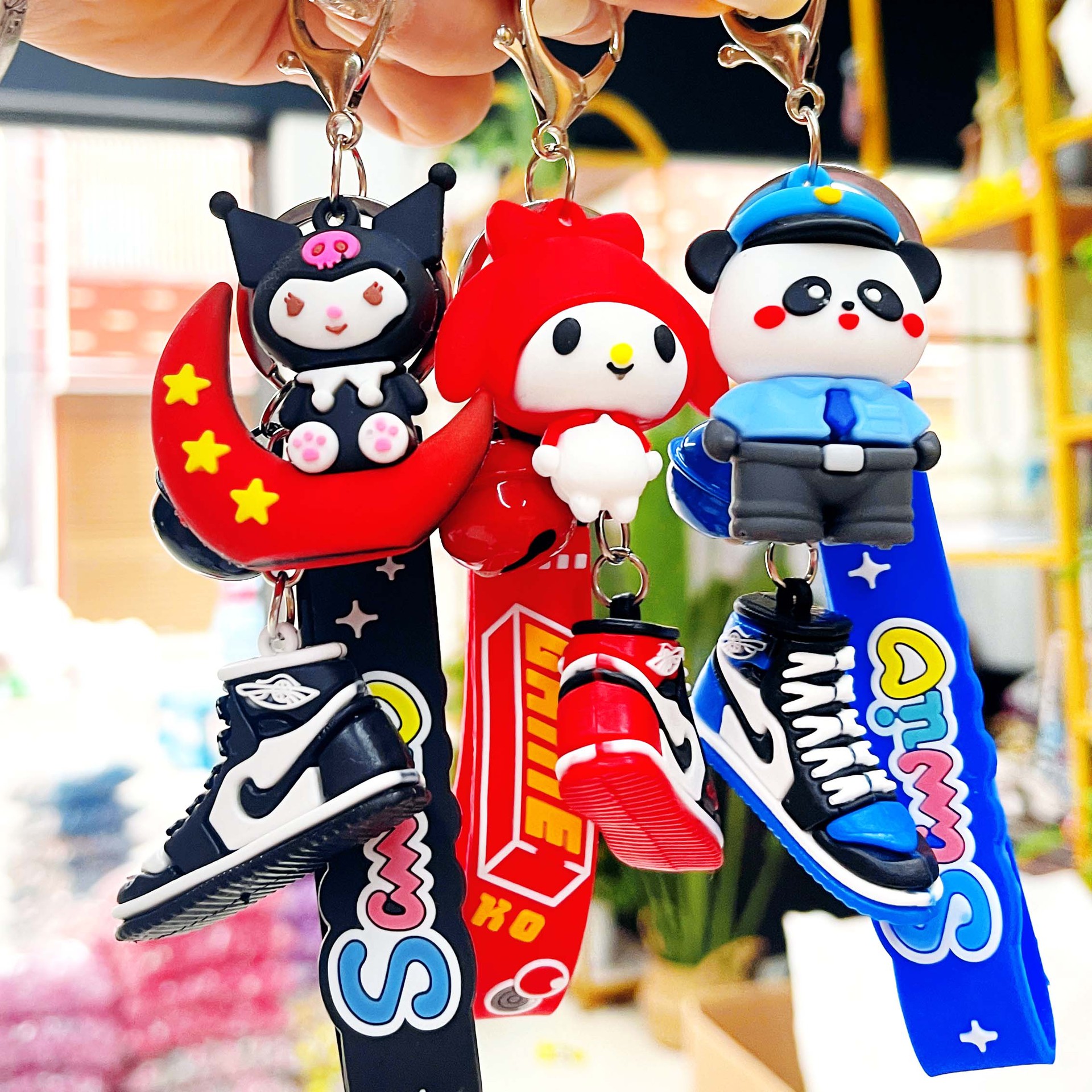 Tiktok Net red aj basketball shoes keychain cute silicone shoes doll pendant cute live streaming drainage gift