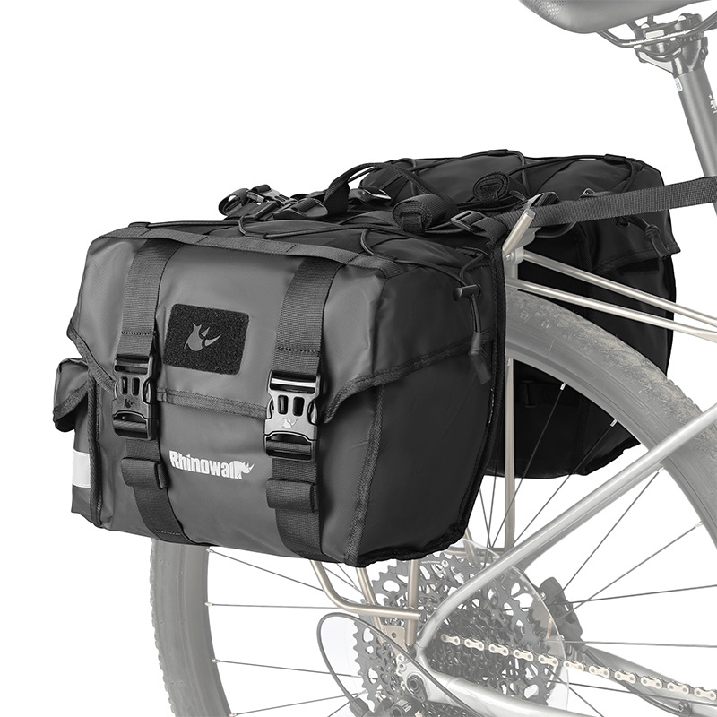 Rhinowalk Rhino 318 Long-Distance Cycling Bicycle Rear Rack Pannier Bag Large Capacity Expandable Pannier Bag