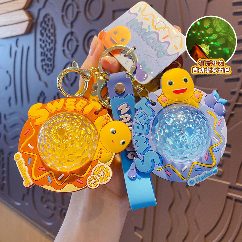 Authentic Milk Dragon Colorful Atmosphere Light Series Keychain Cartoon Cute Car Accessories Creative Fashion Bag Pendant