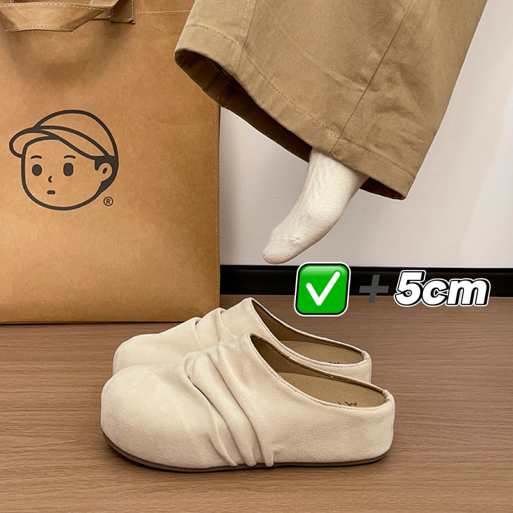 2026 Spring and Summer New Suede Birkenstock Shoes for Women, Flat Slip-On Lazy Mules, Comfortable and Versatile, Retro Style