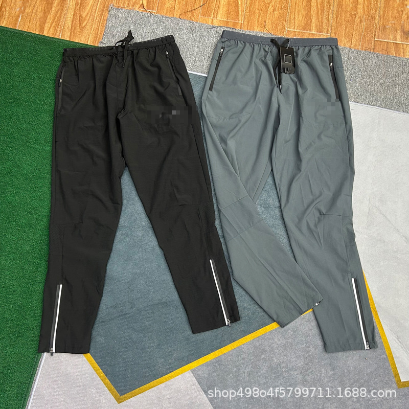 Sports Track and Field Luminous Quick-Dry Athletic Pants Outdoor Training Running Casual Breathable Pants with Reflective Zipper Cuffs Trendy