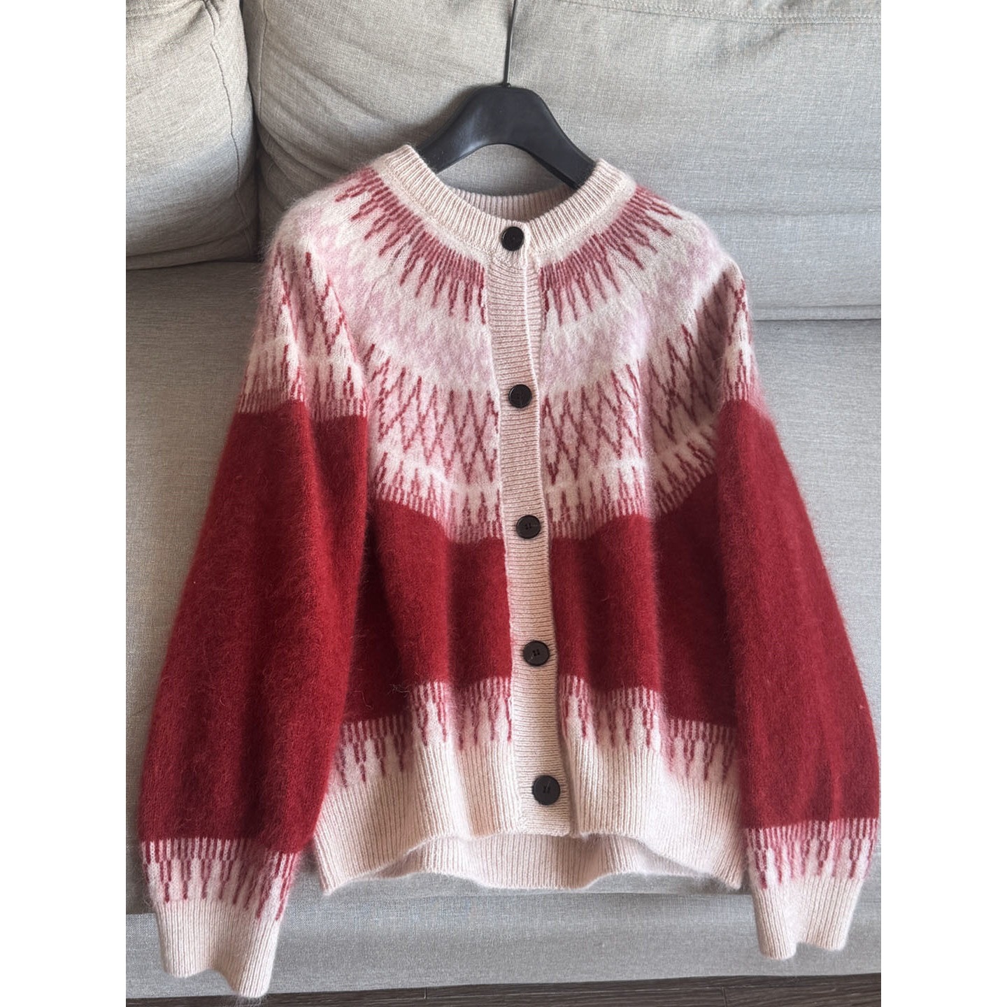 2026 Wool Fleece Vintage Round Neck Knitted Sweater Wool Cardigan Women's Wholesale H04Cs26387