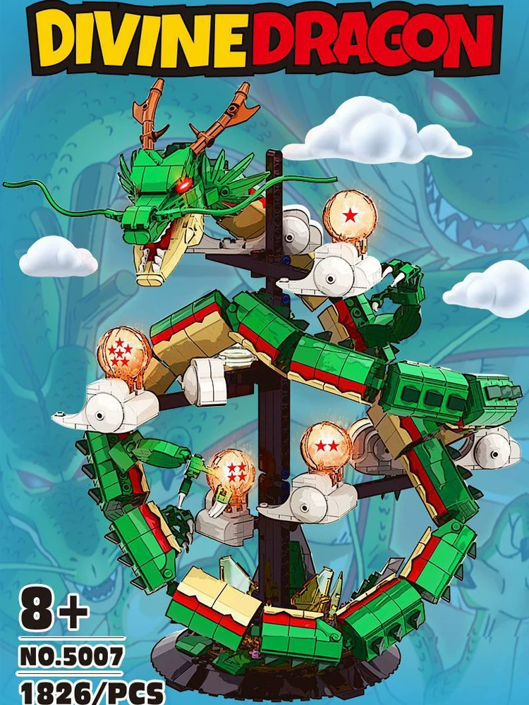 Chinese Building Blocks Dragon Ball Shenron Comic Peripheral Movable Model Living Room Decoration Small Figurine Gift Assembly Toy QC-foto van TAOBAO op Qualit.ly