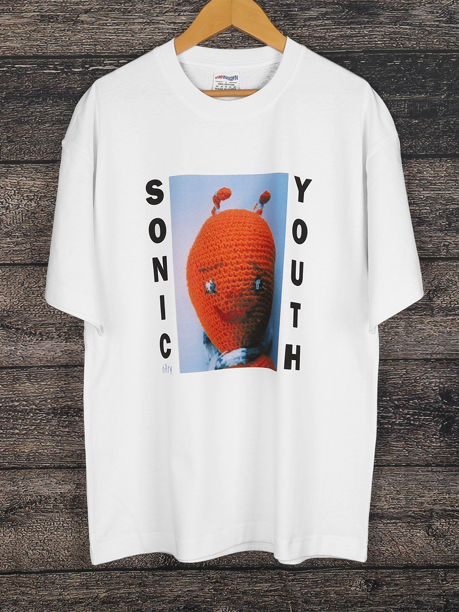 Sonic Youth Dirty Short-Sleeved T-Shirt, Pure Cotton, Rock, Niche, American Casual, Loose Fit, Unisex T-Shirt