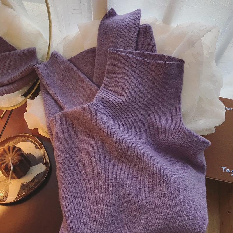 Kaning Solid Color Turtleneck Inner Sweater for Women 2026 Autumn and Winter New Versatile Soft and Warm Base Knit Sweater for Women