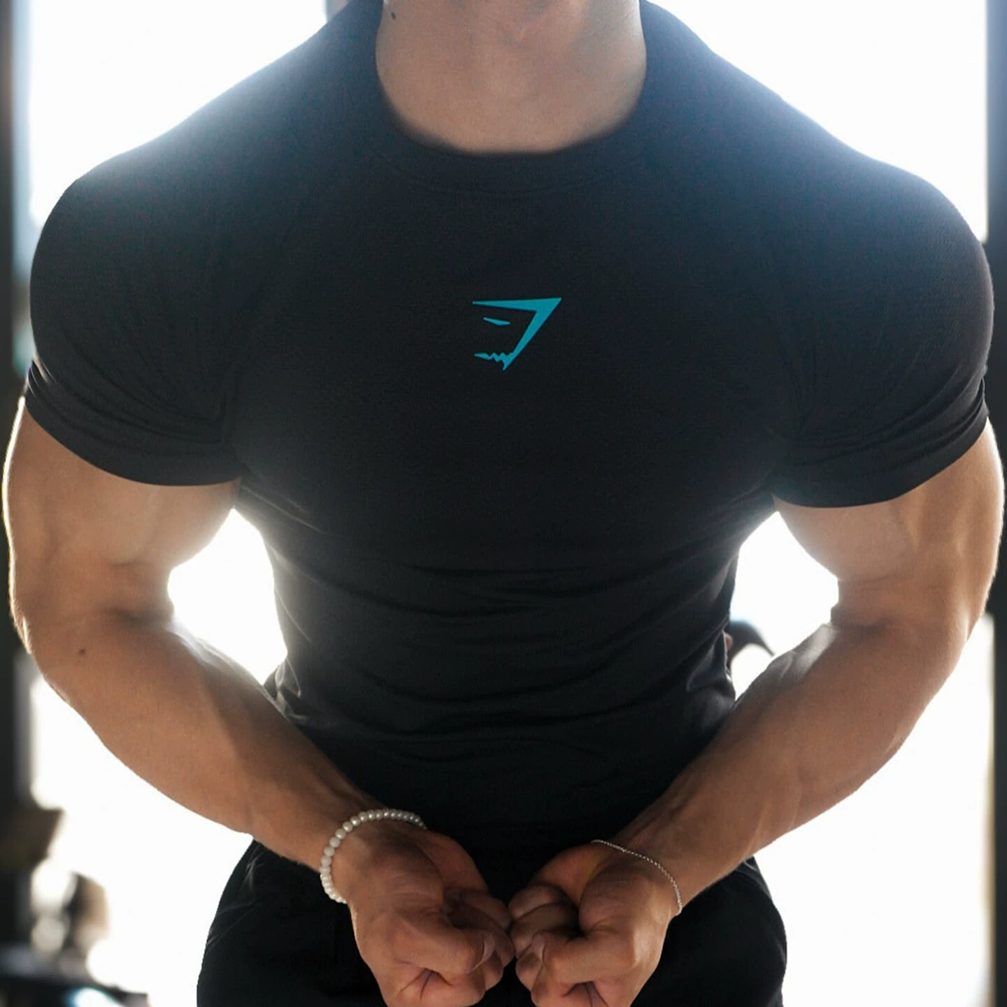 Onyx5.0 Gym Shark Men's Fitness Short sleeved T-shirt Quick drying Compression Tight Top Seamless Muscle Training Clothes