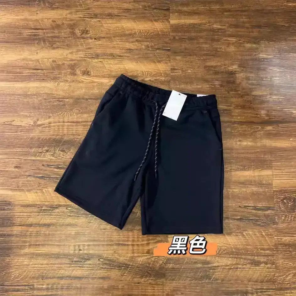 2024 New Two-color Men's Casual Sports Drawstring Cotton Black Shorts