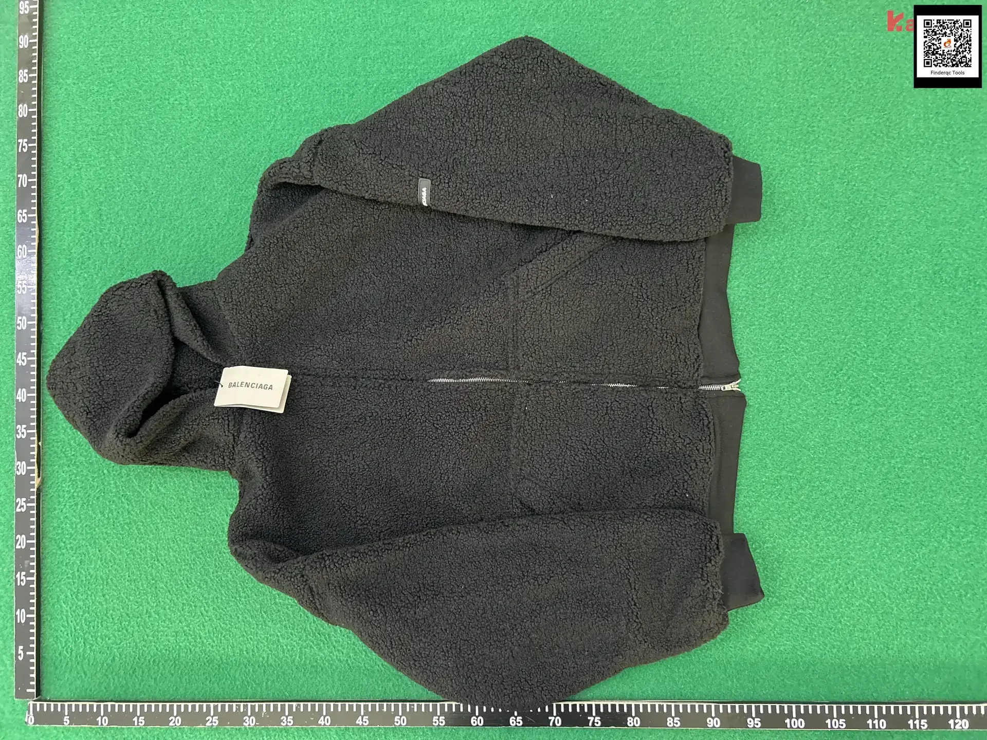 Balenciaga Teddy Zip Hoodie Black