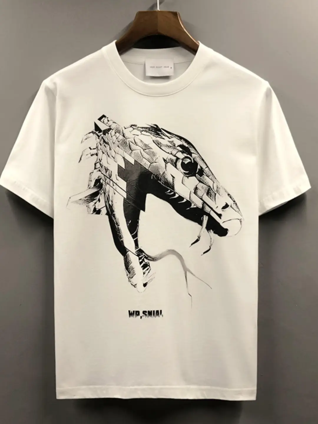 T-Shirt Men's Short-Sleeved Trendy Trendy Ins Fashion Loose Casual Kangli Direct Spray Snake Round Neck Bottoming Shirt Couple Wear