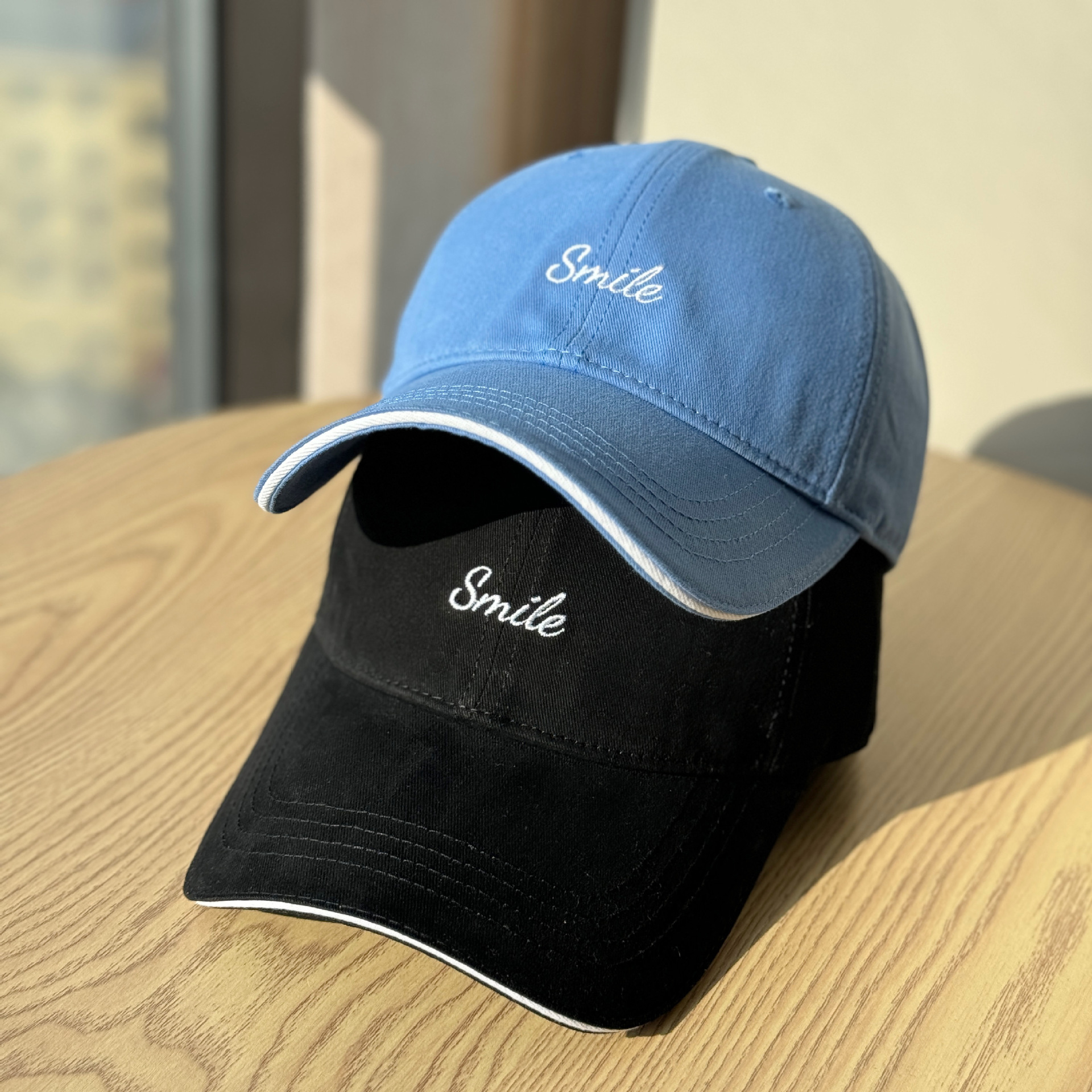 Korean Style Spring and Summer Sun Hat with Letter Embroidery, Soft-Top Baseball Cap for Men and Women, Couple Style, Versatile, Face-Slimming, Trendy Duckbill Cap