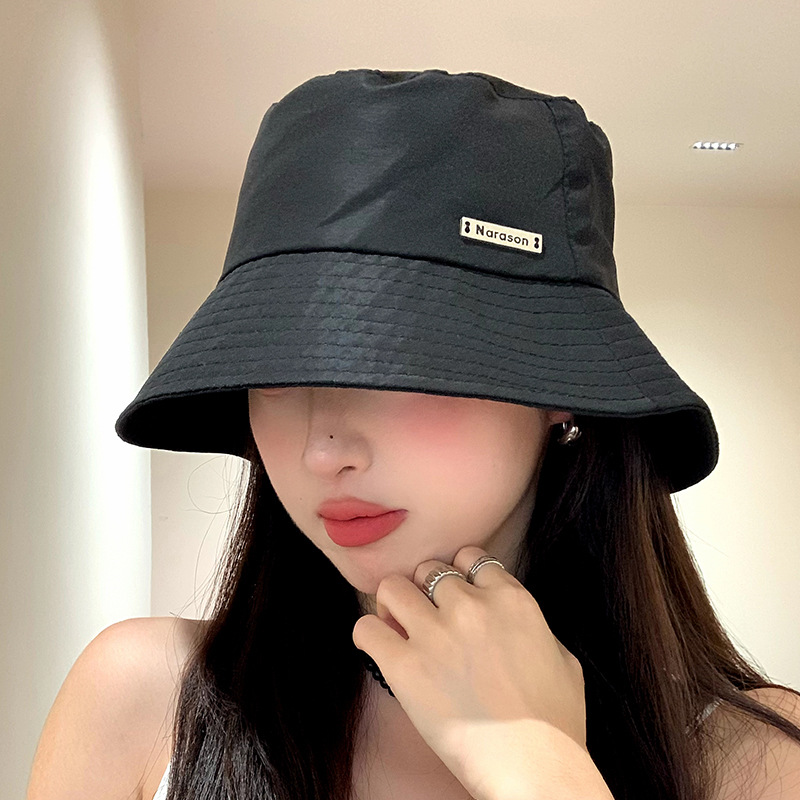 Sunshade Hat Fisherman Hat Women's Summer Plain All-match Face-covering Thin Quick-drying Sunscreen Hat Face-showing Small Sun Basin Hat