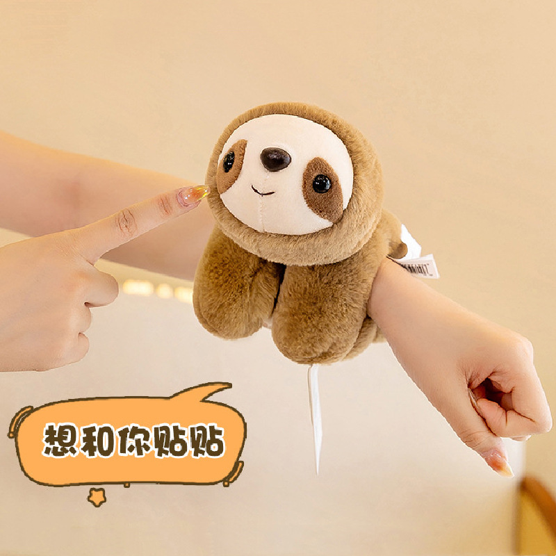 Cartoon Animal Panda Snap Ring Plush Toy Doll Bracelet Snap Ring Doll Kapibara Anime Doll