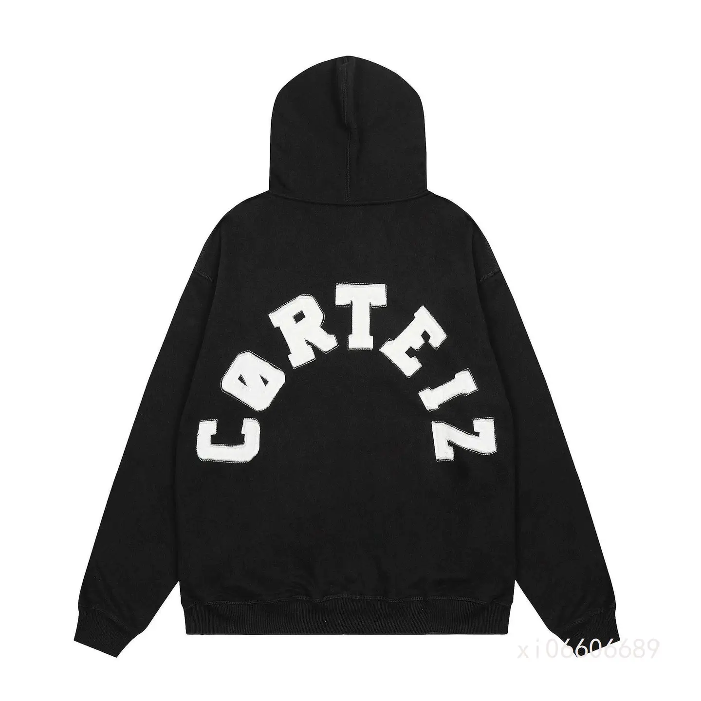 The new Corteiz street hip-hop zipper cardigan sweater hoodie European and American star jacket pants suit man