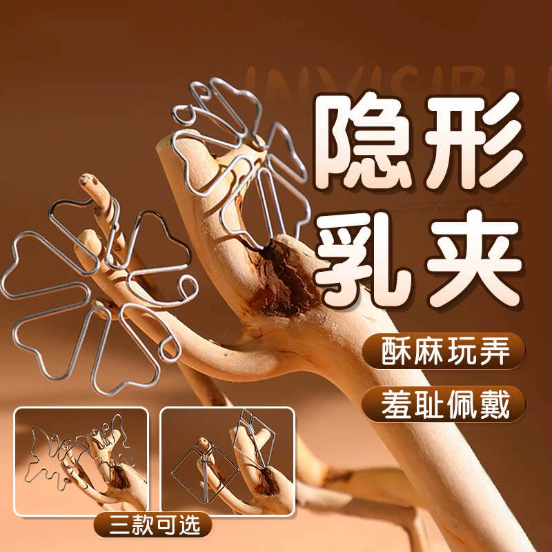 Invisible Nipple Clamps for Women to Wear When Going Out, Female Nipple Clamps for Training, Punishment, and Teasing, Clitoral Clamps, Erotic Sm Butterfly Clamps