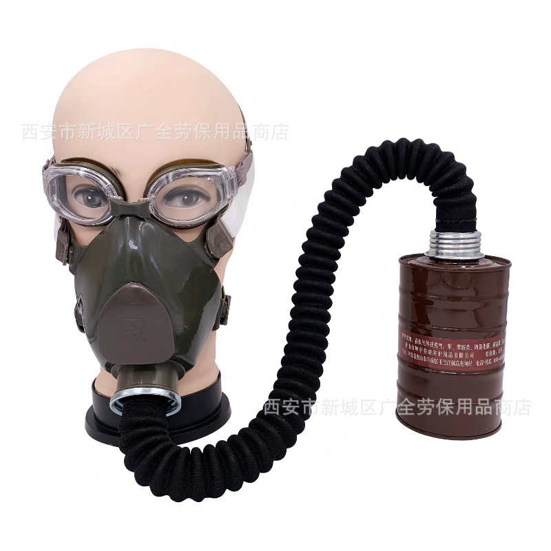 Wind-proof gas mask spray paint chemical pesticide paint gas-proof half mask with glasses conjoined gas mask