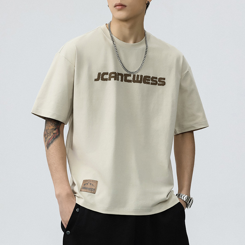 Emperor Paul Summer Lightweight Short-Sleeved Men's Casual Versatile Loose-Fitting Youth American-Style Round-Neck Short-Sleeved Men's T-Shirt