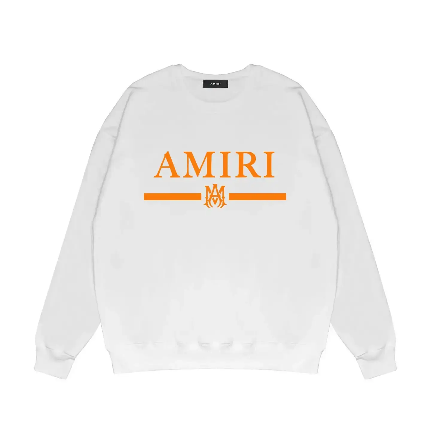 Factory supply cross-border wholesale European and American fashion brand AMIRI classic round neck sweater 320g Chinese cotton sweater