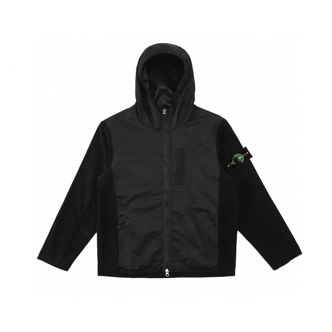 Gaoding Independent Men's and Women's Stone Stitching Knitted Jacket Jacket Knitted Stitching Polyester Heavy Industry Single Product