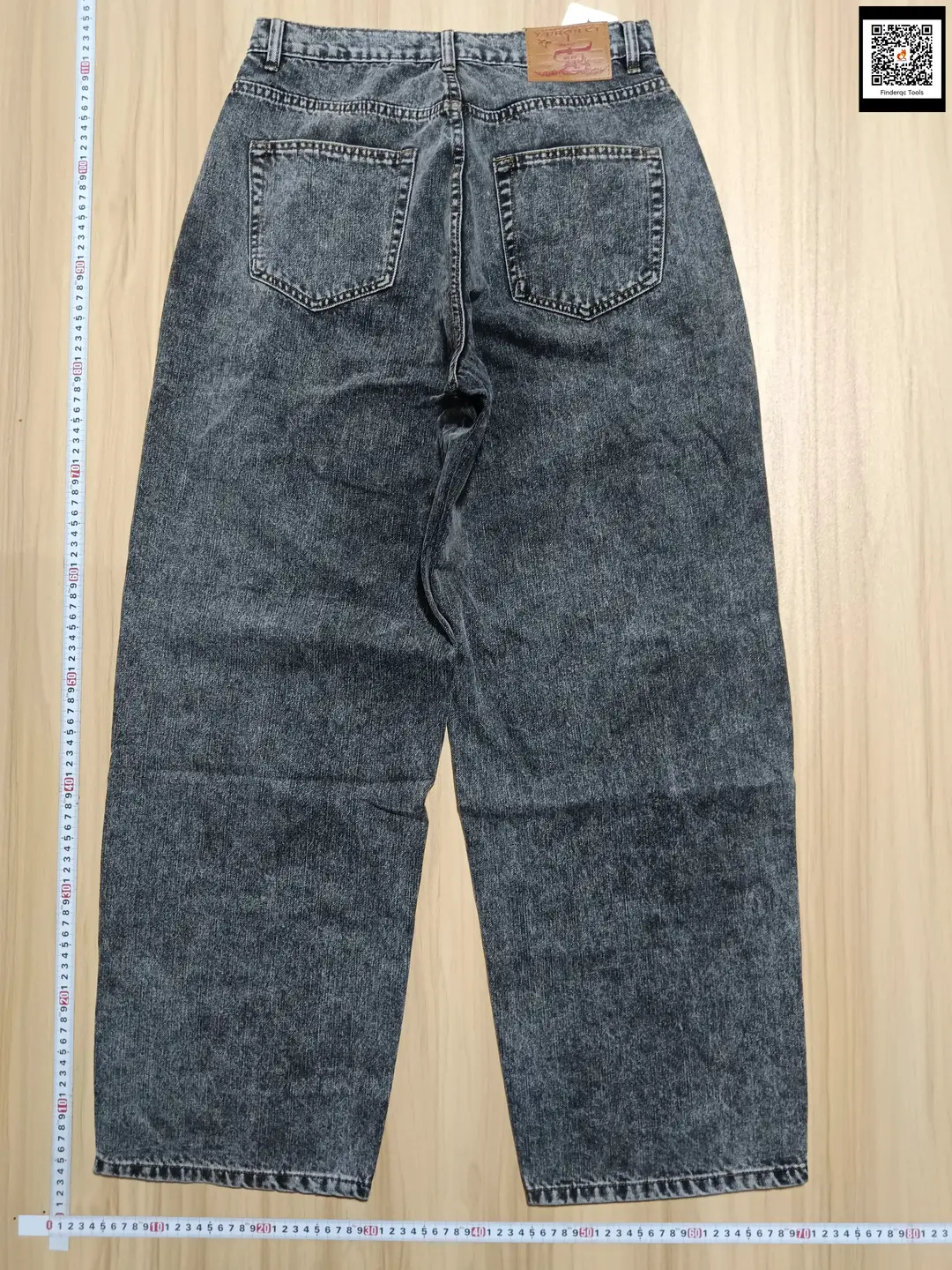 Y/Project 23fw Show Paste Cloth Embroidery Denim Washed Damaged Mid-High Waist Loose Straight Trousers