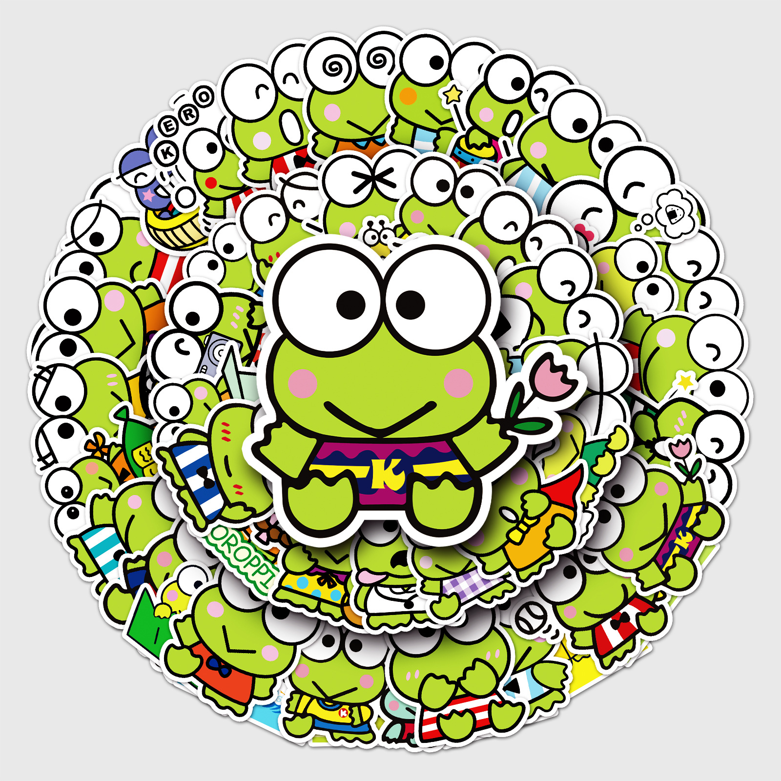 53 Sanrio Big Eye Frog Kolobi Cartoon Graffiti Luggage Laptop Phone Shell Decorative Stickers