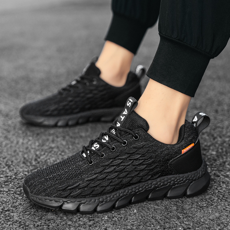 Lace-Up Men's Shoes 2025 Spring and Summer New Korean Style Versatile Men's Casual Running Shoes Mesh Breathable Sports Shoes