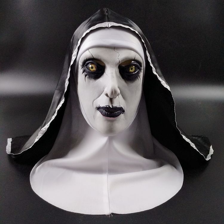 Nun Mask cosplay Soul 20000 Holy Day Horror Mask Latex Movie Trick Scary Nun Mask