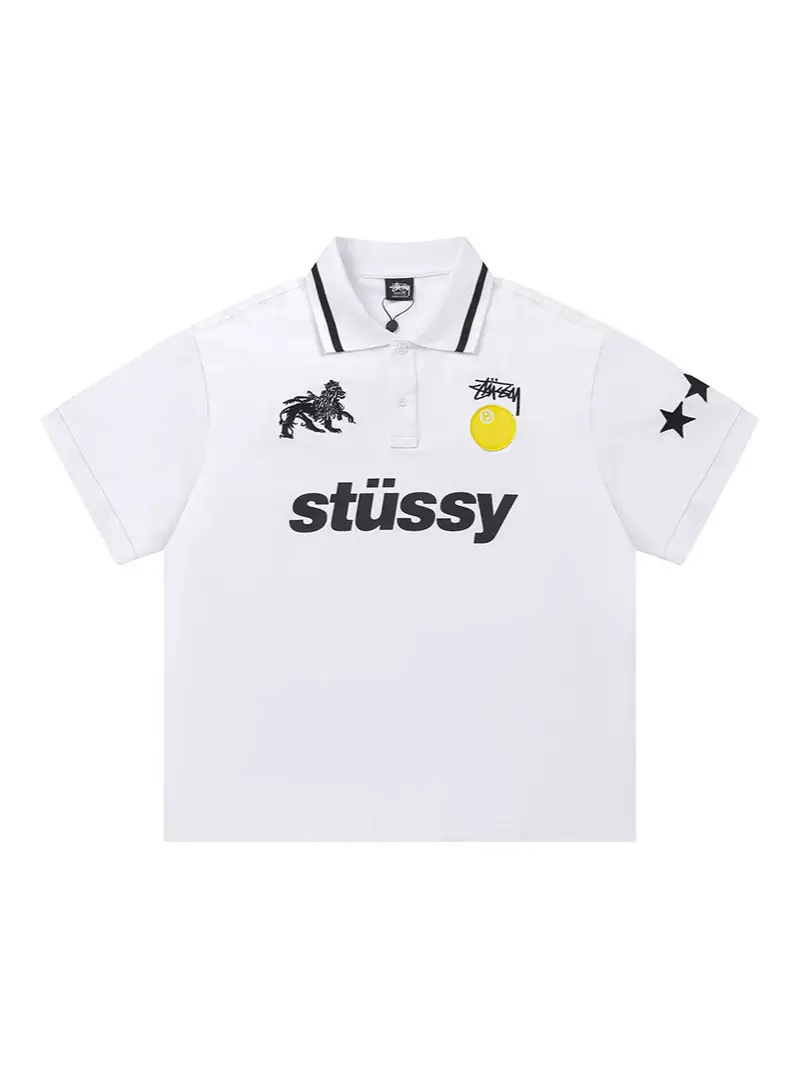 College Style Fashionable Summer New Niche Letter Embroidery Logo Casual Loose Men and Women Couple Short Sleeve