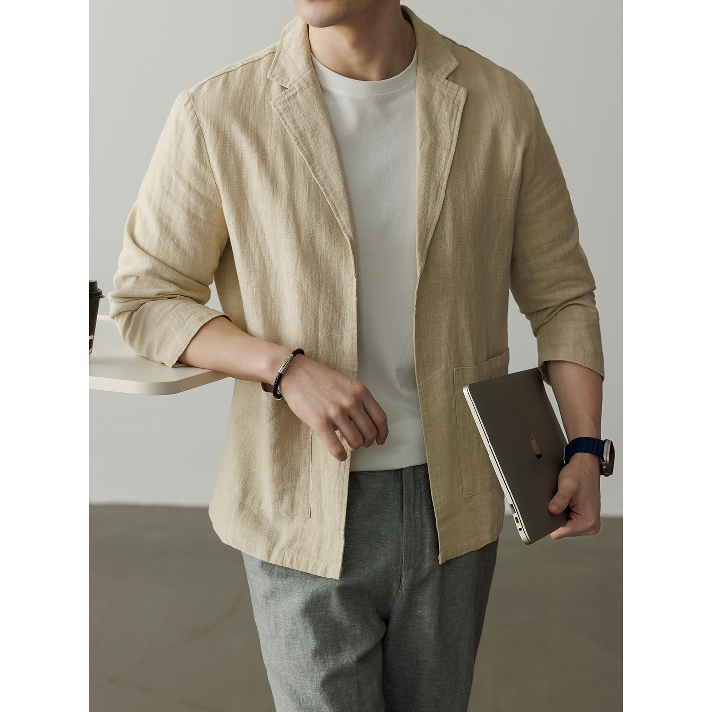 High-End Cotton and Linen Casual Suit Men's Cape 2026 Spring New Retro Chinese Style Suit Men's Jacket