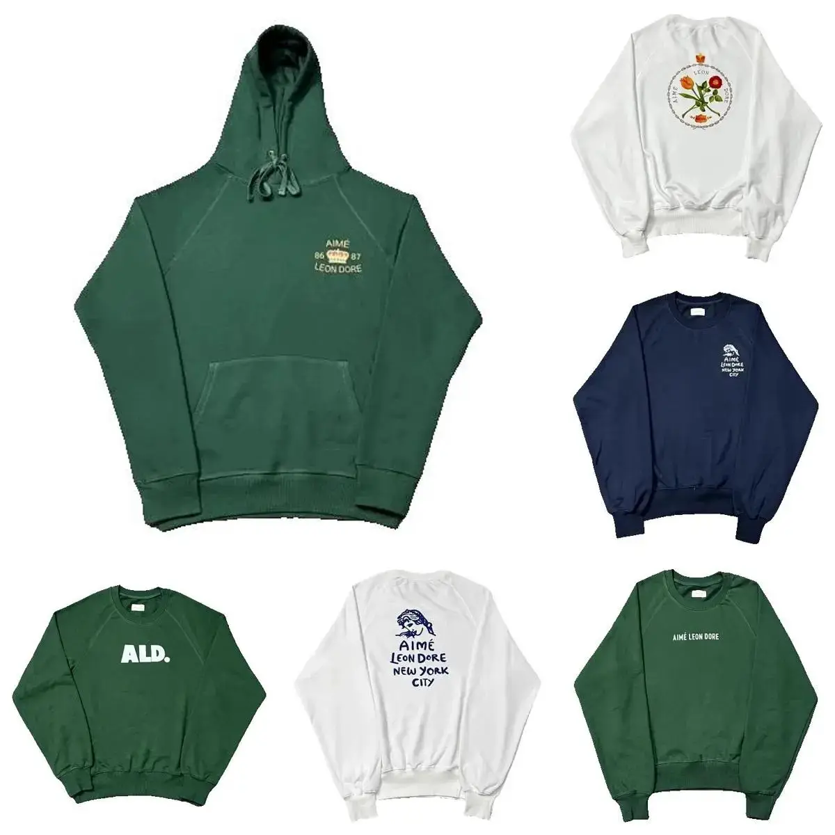 High-quality color block letters high street hoodie sweaters