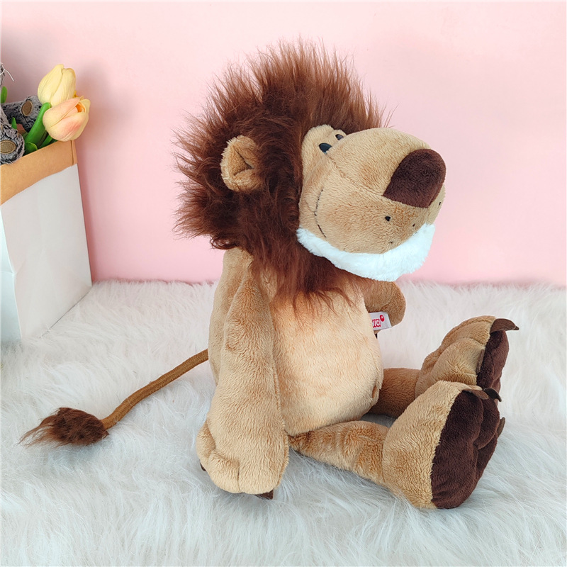 Forest animal lion doll plush toy tiger elephant deer doll cute doll cross-border wholesale