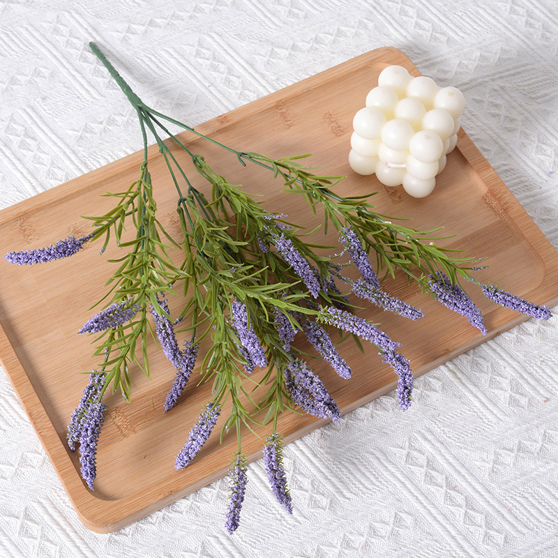 Simulation flower simulation lavender bouquet fake flowers cross-border foreign trade wholesale hotel home living room wedding decoration ornaments