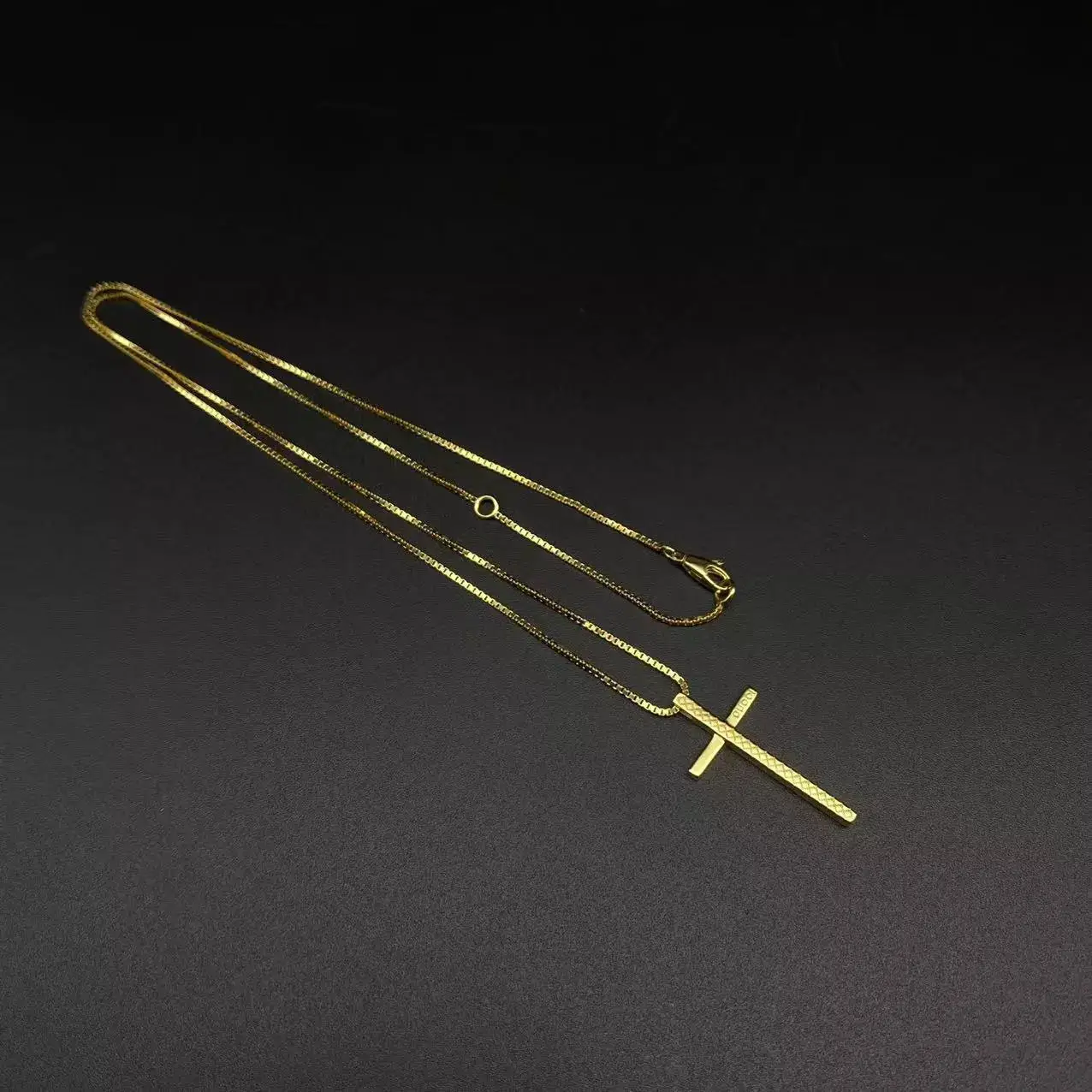 Cross gold-plated ins style sterling silver necklace popping style